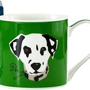 Tannex Animal Mug Dalmatian Dog with  Gift Box Green 15 oz